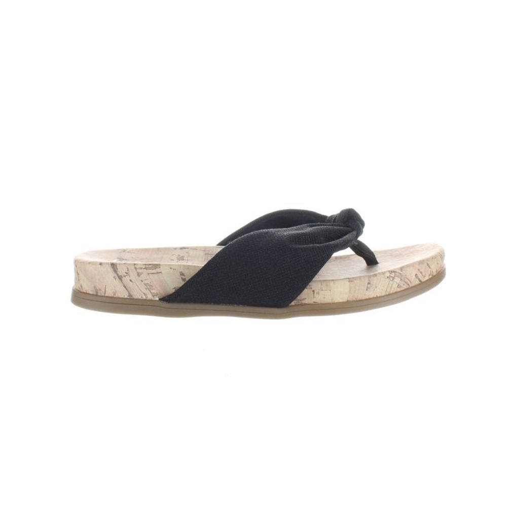 LifeStride Womens Happy Black T-Strap Sandals Size 9 Wide (C,D, W)